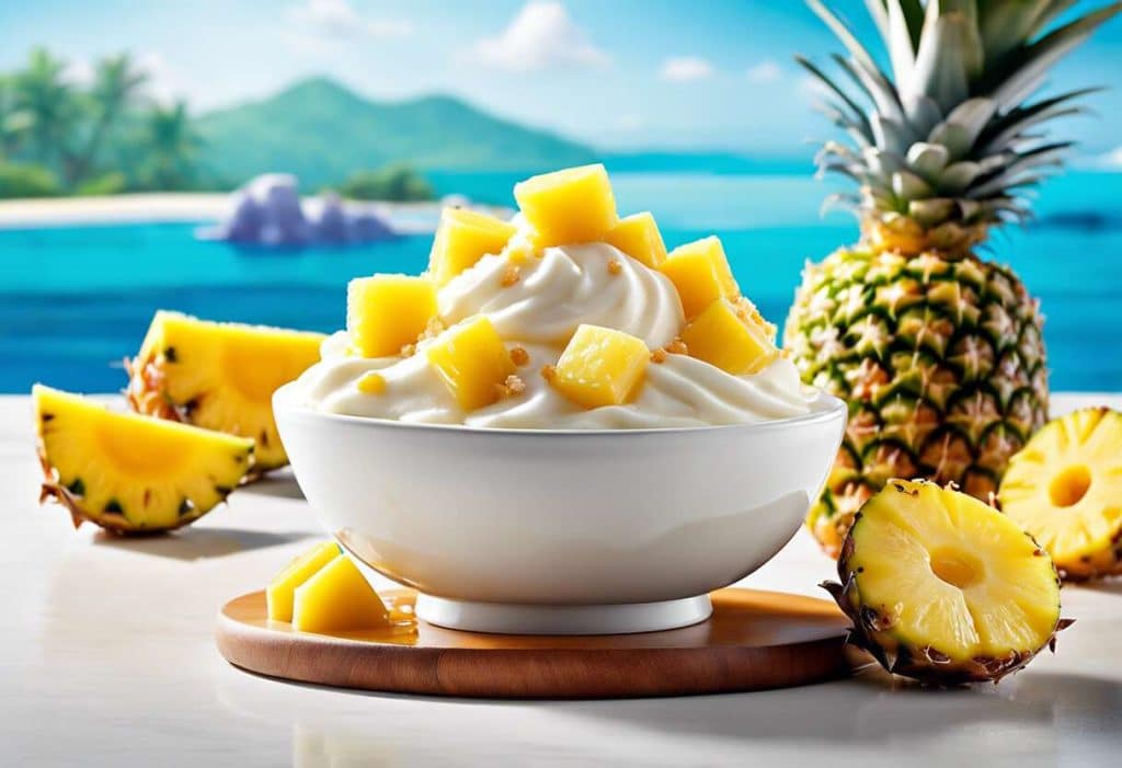 Recette de yaourt glacé à l’ananas et sirop d’érable : fraîcheur et douceur garanties !