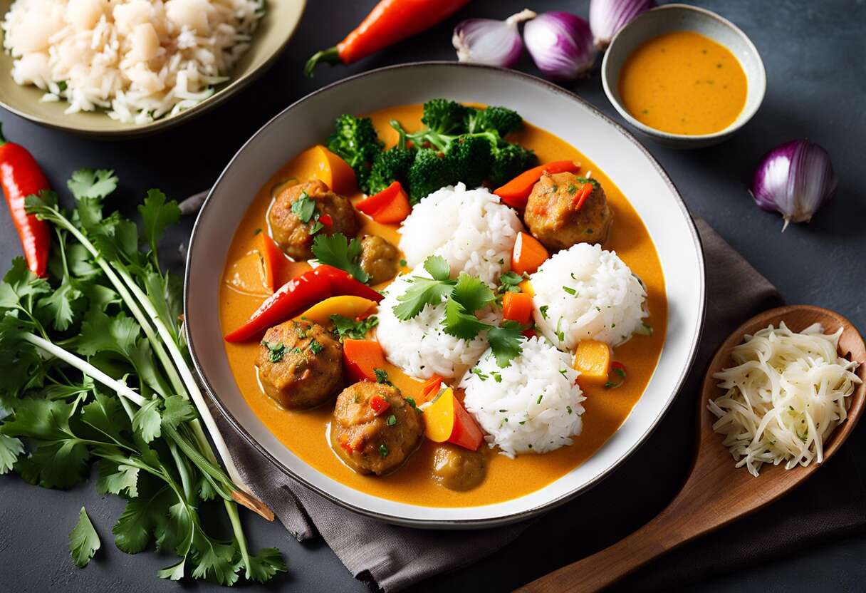 Curry de boulettes de poisson aux légumes : recette savoureuse et facile